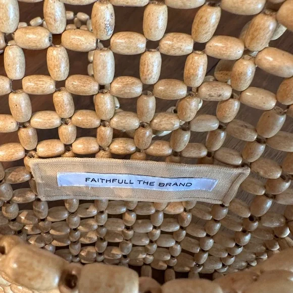 Faithfull the Brand wooden beaded purse, sold with cloth bag - Picture 5 of 7